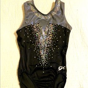 Gorgeous GK black and grey diamond leotard in sz AXS
